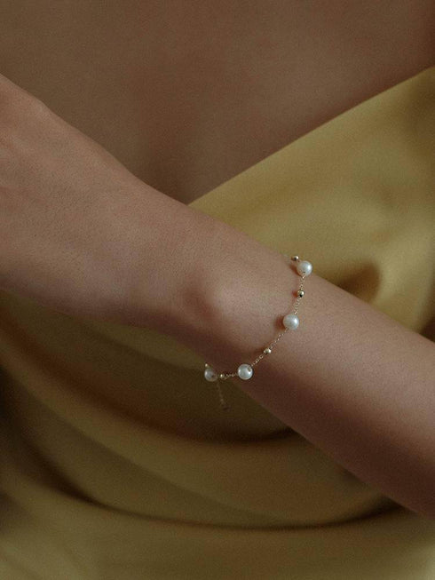 Jessica Pearl Necklace and Bracelet Set in Gold Vermeil or Silver - House Of Pearls